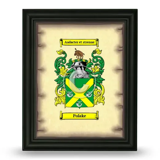 Polake Coat of Arms Framed - Black