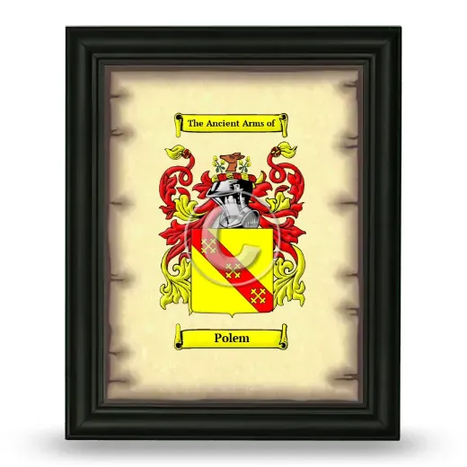 Polem Coat of Arms Framed - Black