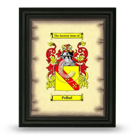 Polhal Coat of Arms Framed - Black