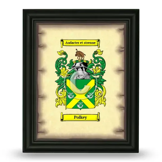Polkey Coat of Arms Framed - Black