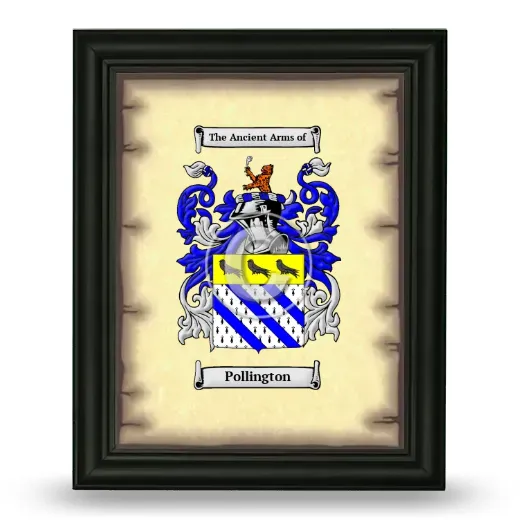 Pollington Coat of Arms Framed - Black