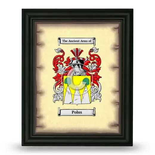 Polus Coat of Arms Framed - Black