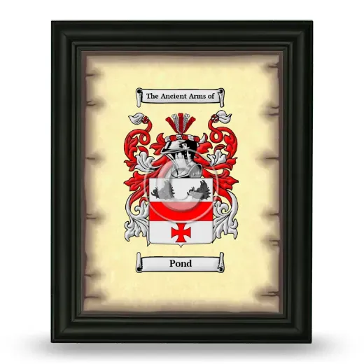 Pond Coat of Arms Framed - Black