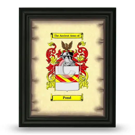 Pond Coat of Arms Framed - Black
