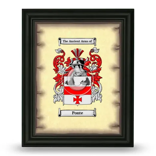 Ponte Coat of Arms Framed - Black