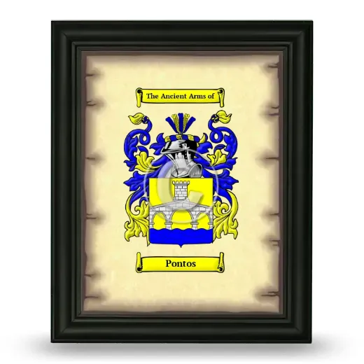 Pontos Coat of Arms Framed - Black