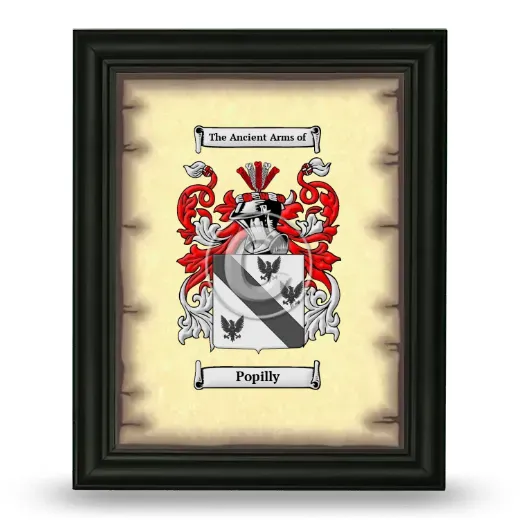 Popilly Coat of Arms Framed - Black