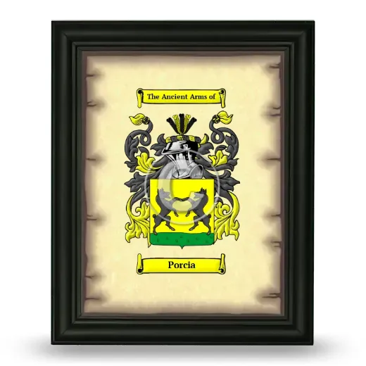 Porcia Coat of Arms Framed - Black