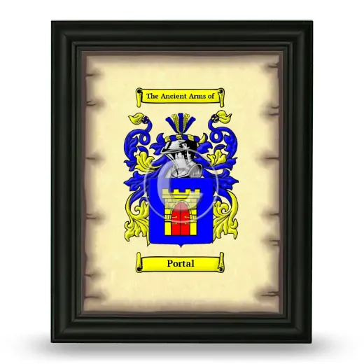 Portal Coat of Arms Framed - Black