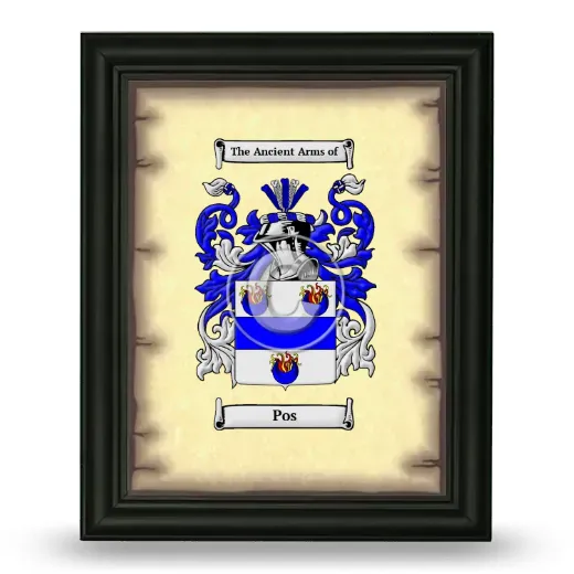 Pos Coat of Arms Framed - Black