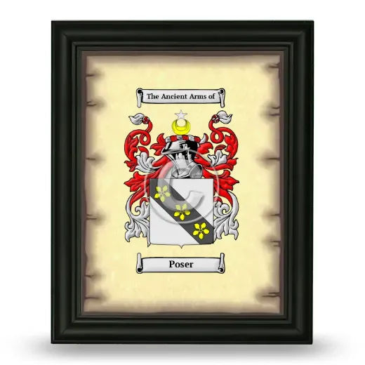Poser Coat of Arms Framed - Black