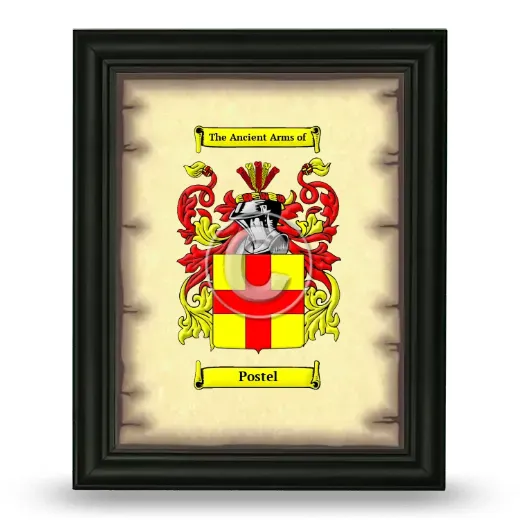 Postel Coat of Arms Framed - Black