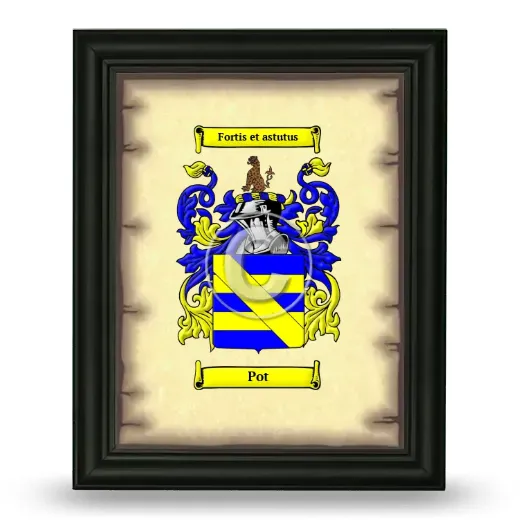 Pot Coat of Arms Framed - Black