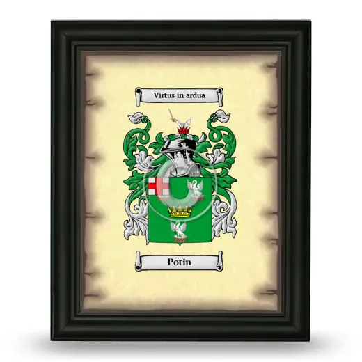 Potin Coat of Arms Framed - Black