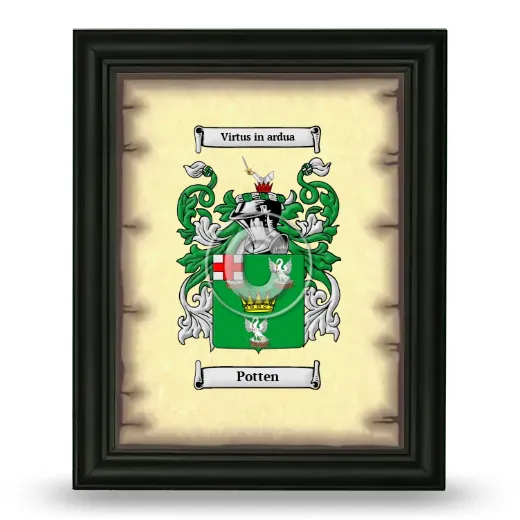 Potten Coat of Arms Framed - Black