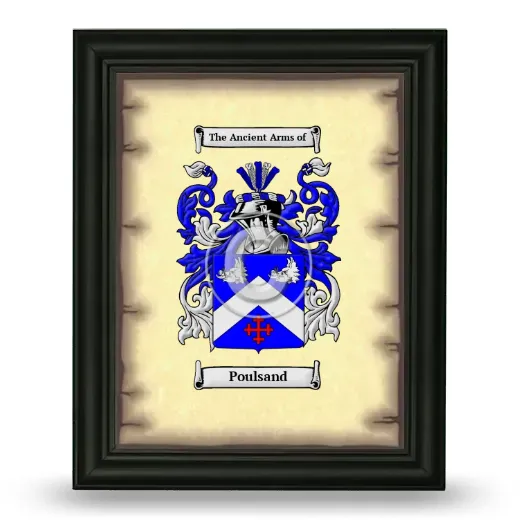 Poulsand Coat of Arms Framed - Black