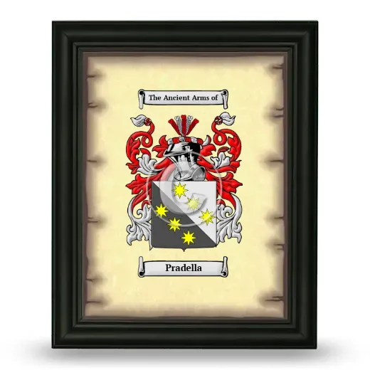 Pradella Coat of Arms Framed - Black