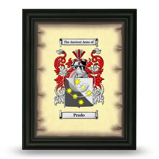Prado Coat of Arms Framed - Black