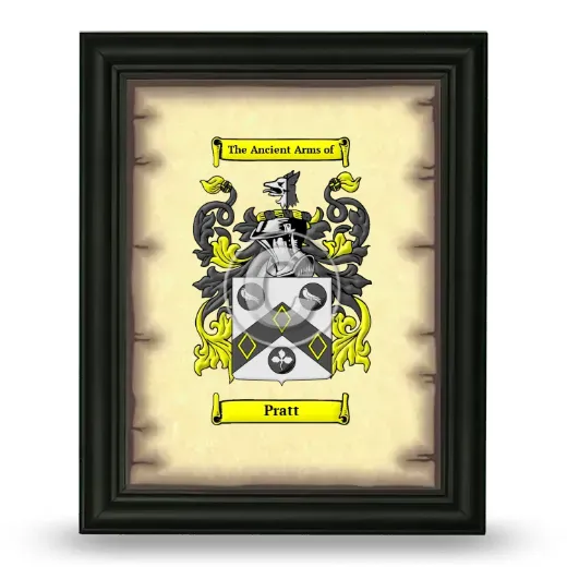 Pratt Coat of Arms Framed - Black