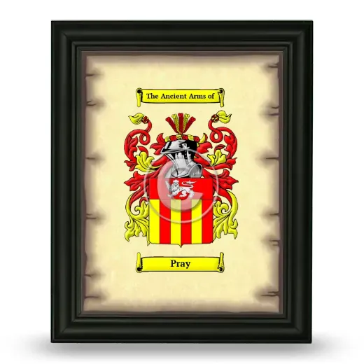 Pray Coat of Arms Framed - Black