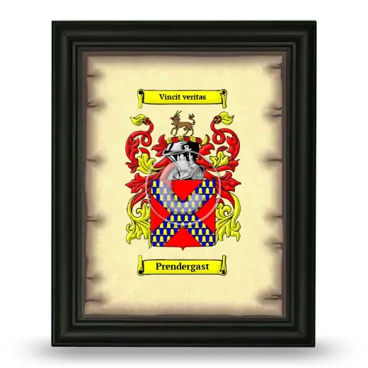 Prendergast Coat of Arms Framed - Black