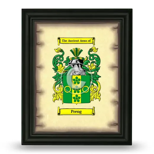 Preng Coat of Arms Framed - Black