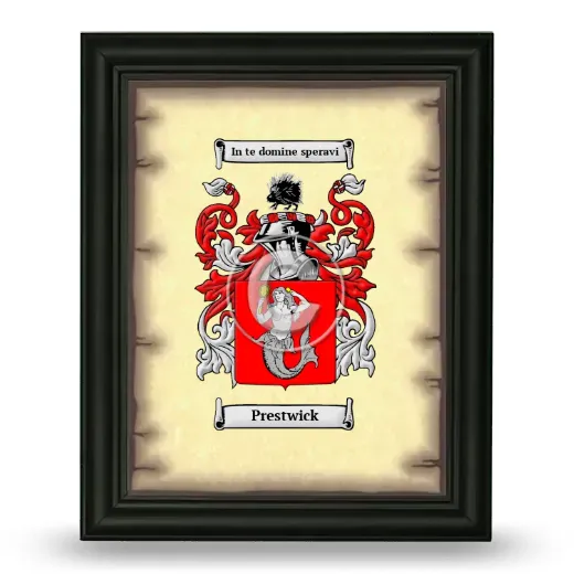 Prestwick Coat of Arms Framed - Black