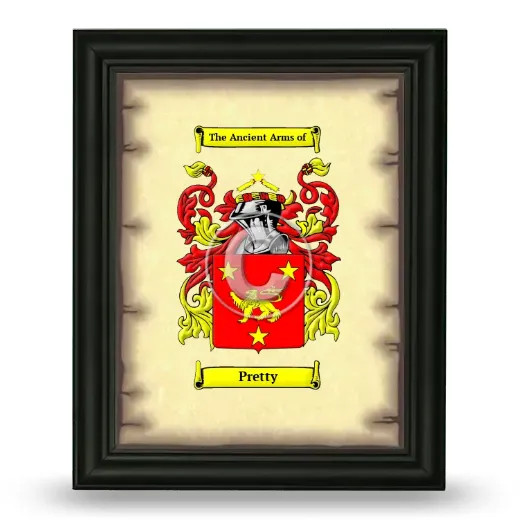 Pretty Coat of Arms Framed - Black
