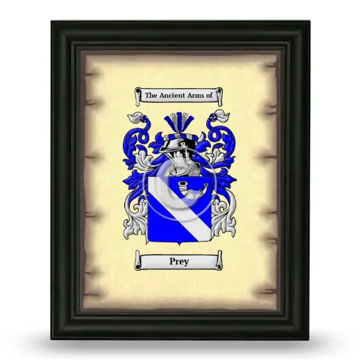 Prey Coat of Arms Framed - Black