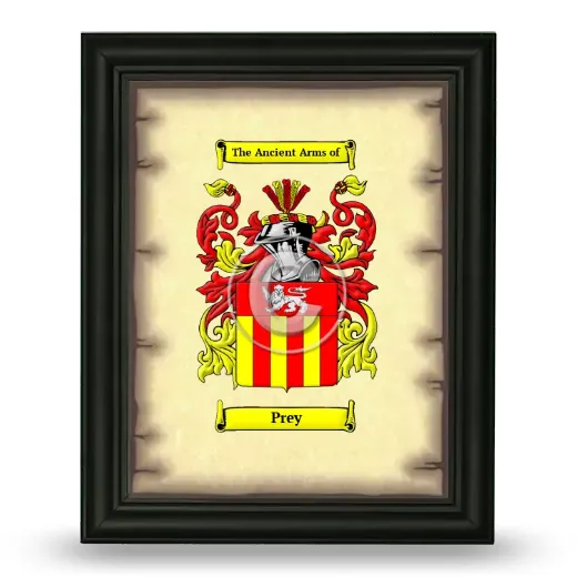 Prey Coat of Arms Framed - Black