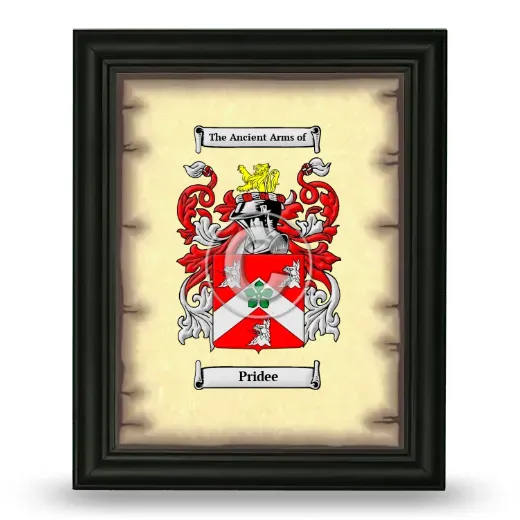 Pridee Coat of Arms Framed - Black