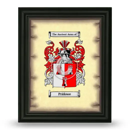 Pridowe Coat of Arms Framed - Black