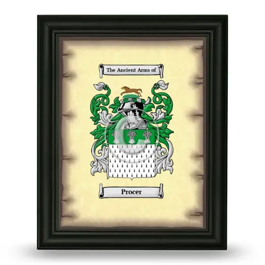 Procer Coat of Arms Framed - Black