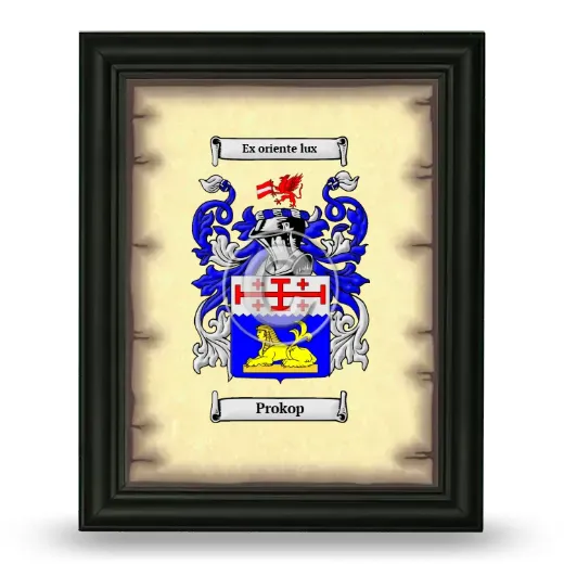 Prokop Coat of Arms Framed - Black
