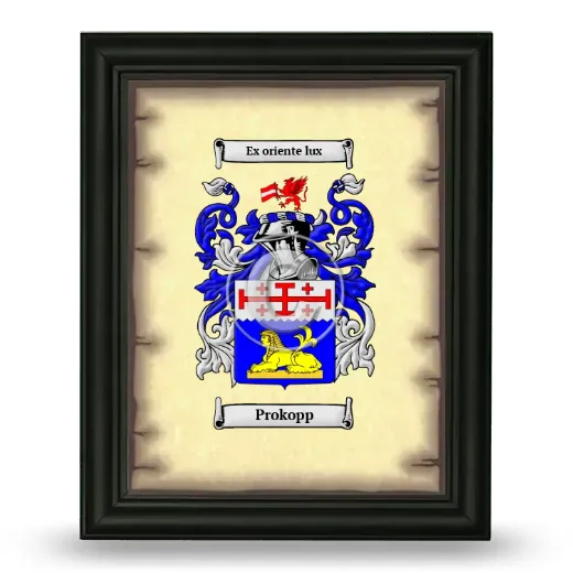 Prokopp Coat of Arms Framed - Black