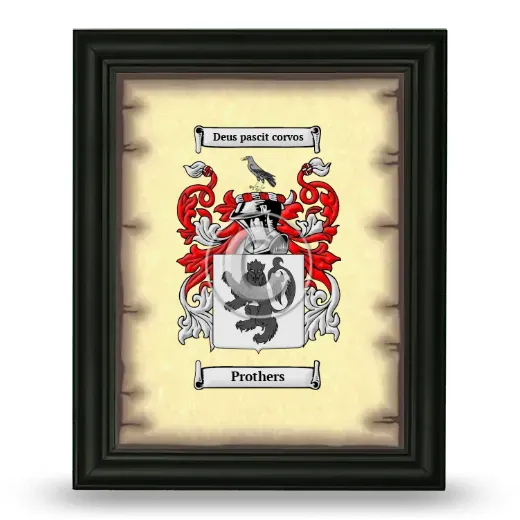 Prothers Coat of Arms Framed - Black