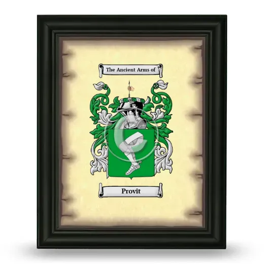 Provit Coat of Arms Framed - Black