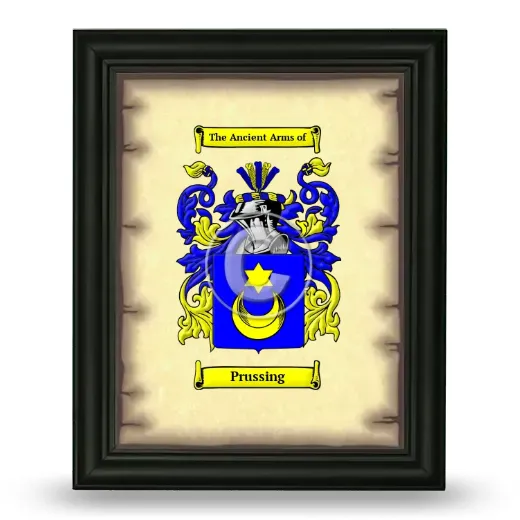 Prussing Coat of Arms Framed - Black