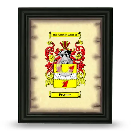 Prymar Coat of Arms Framed - Black
