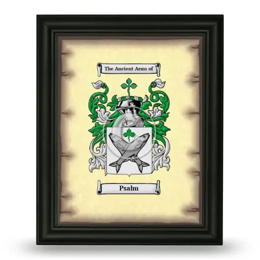 Psalm Coat of Arms Framed - Black