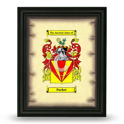 Pucket Coat of Arms Framed - Black