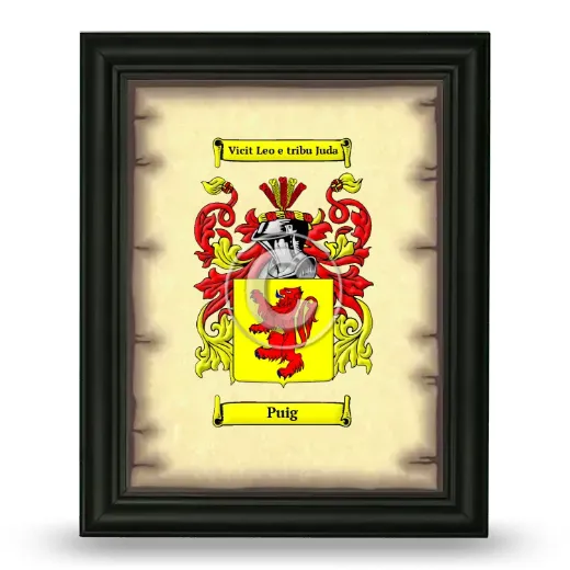 Puig Coat of Arms Framed - Black