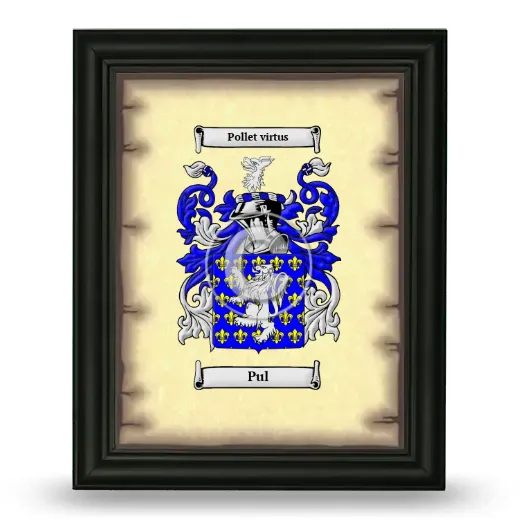 Pul Coat of Arms Framed - Black
