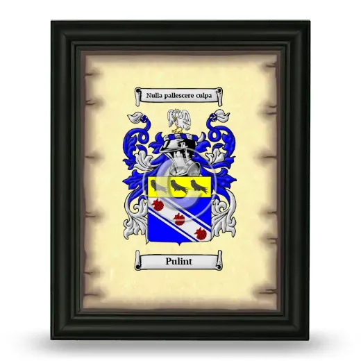 Pulint Coat of Arms Framed - Black
