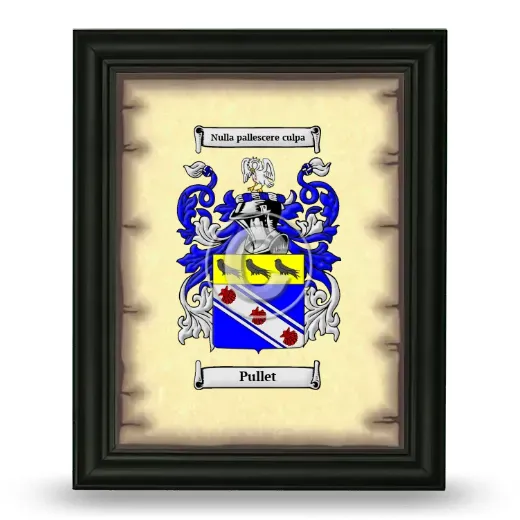 Pullet Coat of Arms Framed - Black