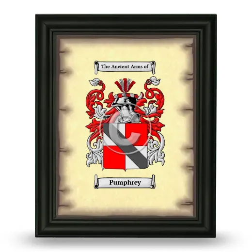 Pumphrey Coat of Arms Framed - Black