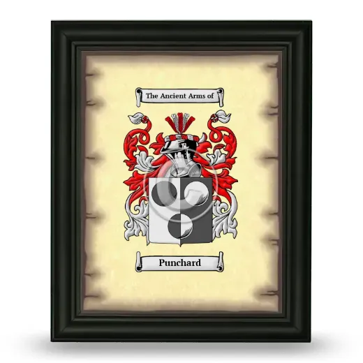 Punchard Coat of Arms Framed - Black