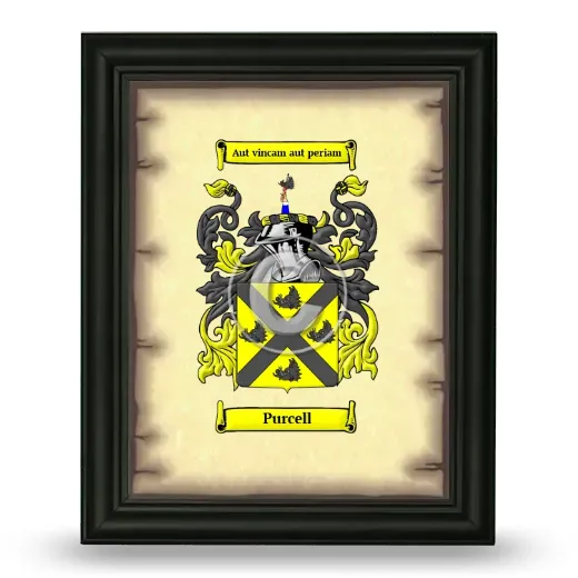 Purcell Coat of Arms Framed - Black