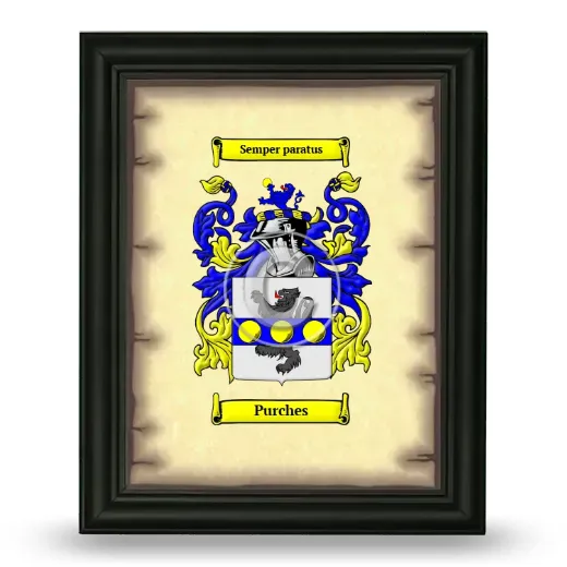 Purches Coat of Arms Framed - Black