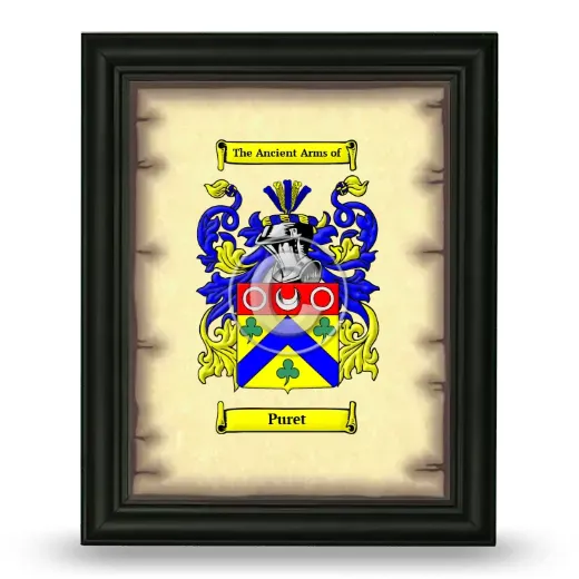 Puret Coat of Arms Framed - Black